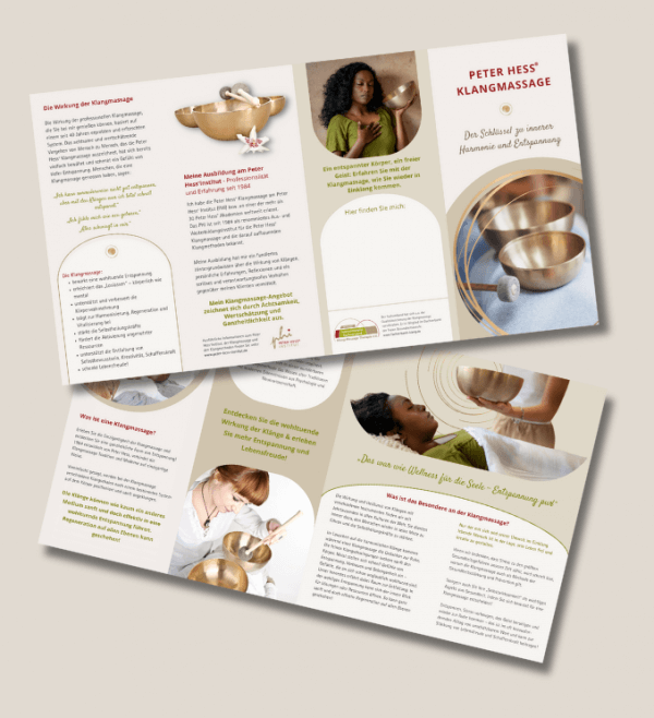 Flyer - Einladung zur Klangmassage, 4-spaltig (100 St.)